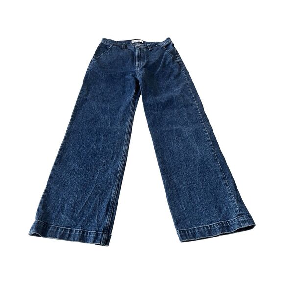 Abercrombie & Fitch The 90's Relaxed Jean High Rise Size 28 Short Dark Wash - Picture 1 of 6